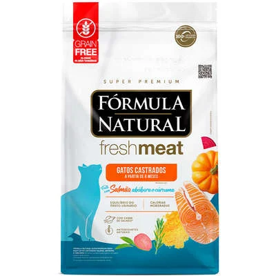 Ração Fórmula Natural Fresh Meat Salmão para Gatos Castrados 7kg