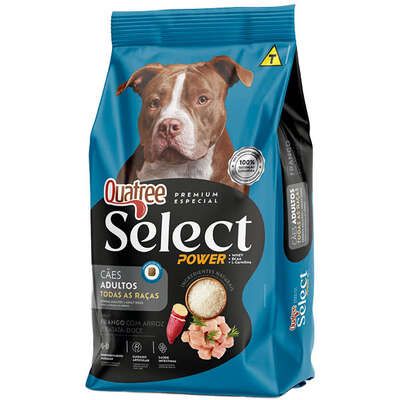 Ração Quatree Select para Cães Adultos Sabor Frango com Arroz e Batata Doce 15kg