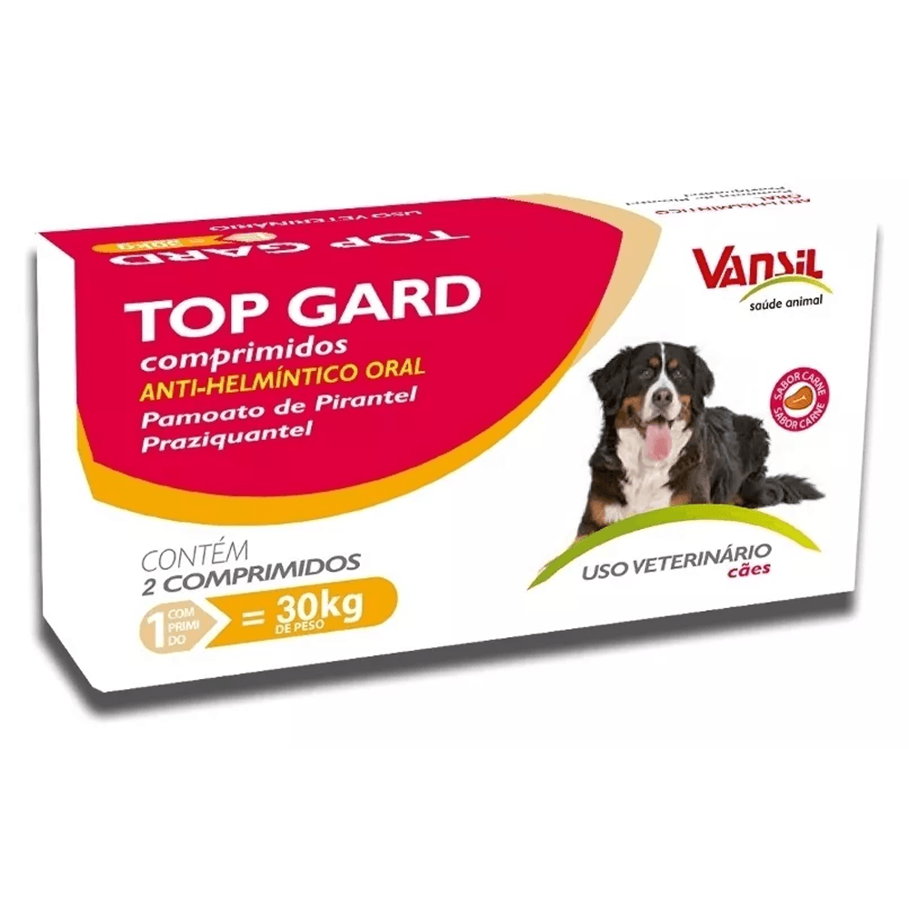 Anti-Helmíntico Top Gard Vansil 1980mg Cães com 30kg