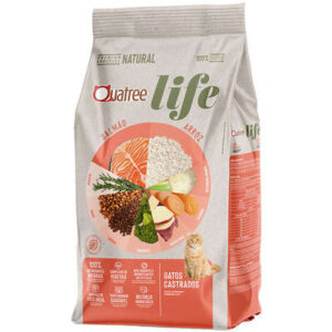 Ração Quatree Life Salmão e Arroz Gatos Castrados 10,1kg