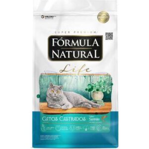 Ração Fórmula Natural Life Sabor Salmão para Gatos Adultos Castrados 10,1kg