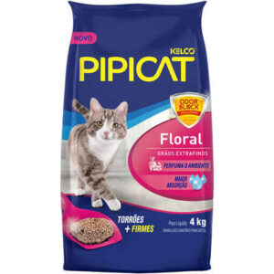 Areia Sanitária Kelco Pipicat Floral 4kg