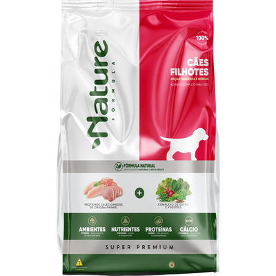 Ração Nature Fórmula para Cães Filhotes Raças Pequenas e Médias 15kg