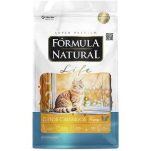 Ração Fórmula Natural Life Sabor Frango para Gatos Adultos Castrados 10,1kg