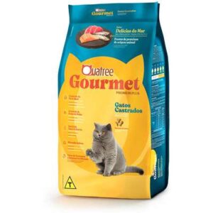 Ração Seca Quatree Gourmet Delícias do Mar Gatos Castrados 10,1kg