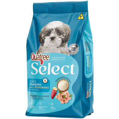 Ração Quatree Select Cães Filhotes - Raças Pequenas - Frango 10,1kg