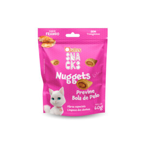 Snack Quatree Nuggets Previne Bolas de Pelos Sabor Frango para gatos Adultos