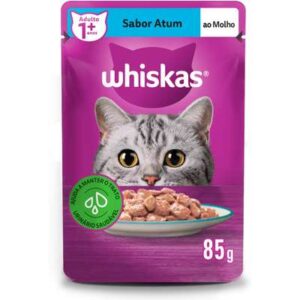 Ração Úmida Whiskas Sachê Sabor Atum ao Molho para Gatos Adultos