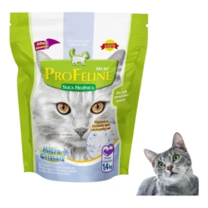Areia Gatos Higiênica Sílica Profeline Micro Cristais 1,4kg